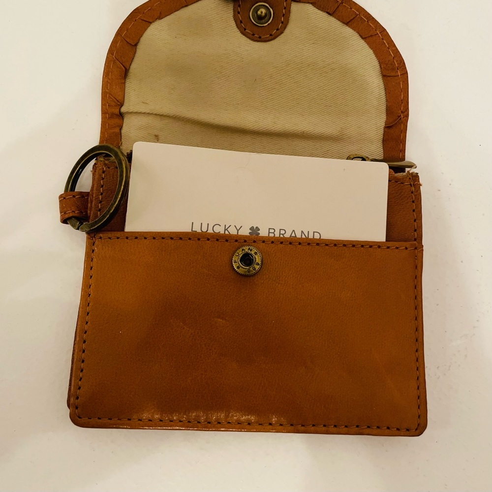 SOLD Lucky Brand Rayla cognac smooth leather wallet - Picture 2 of 5